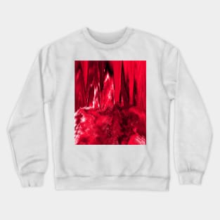 Melted Glitch Red Crewneck Sweatshirt